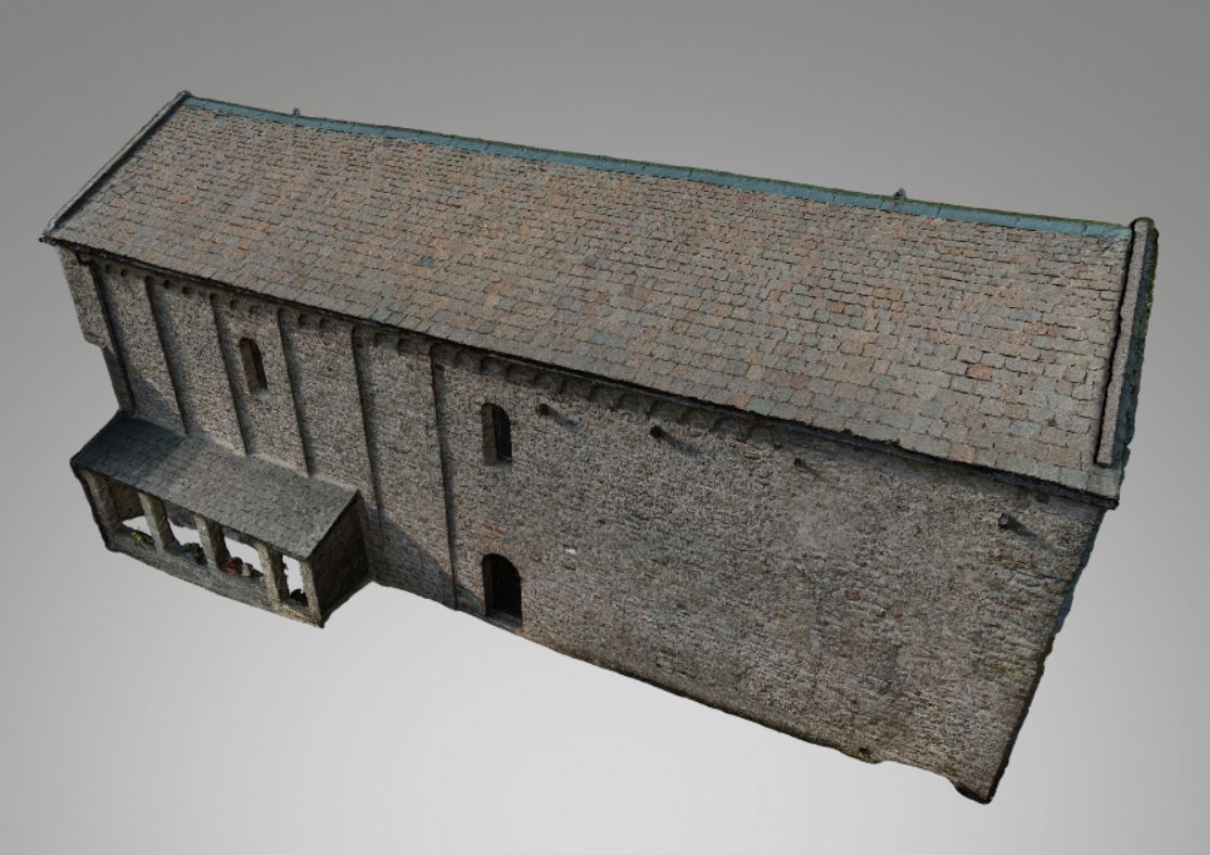 Modello 3d da fotogrammetria di San Pietro al Monte